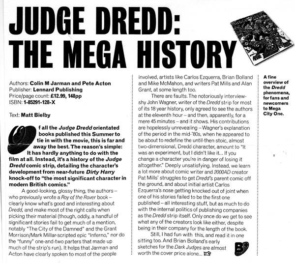 Judge-Dredd-Mega-History book Review-Colin M Jarman