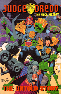 Judge-Dredd-Mega-History-Untold-Story-1995-Colin-M-Jarman-signed-book-2000-AD-memorabilia-Front-Cover